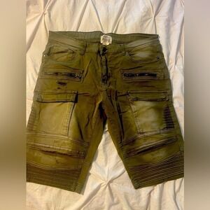 Smoke Rise Olive green jeans‎ men's shorts size 36
